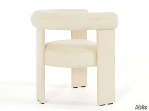 JASEMINE - Fabric chair with armrests _ Able