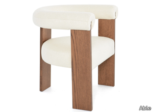 JASEMINE - Wooden and fabric chair with armrests _ Able