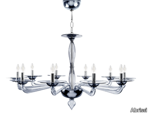 LUNA WITH MURANO PLATES - Handmade Murano glass chandelier _ Abrissi