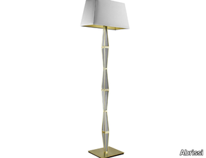 PIRAMIDE - Leather floor lamp _ Abrissi