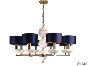 TECLA - Alabaster and metal chandelier _ Abrissi