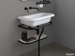 OTTOCENTO - Rectangular Cristalplant® washbasin _ Agape