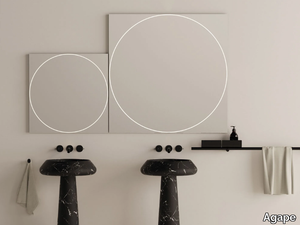 VITRUVIO - Wall-mounted bathroom mirror with integrated lighting _ Agape