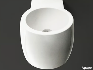 CHEESE - Round ceramic washbasin _ Agape