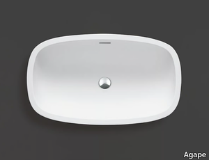 DEEP - Countertop Cristalplant® washbasin _ Agape