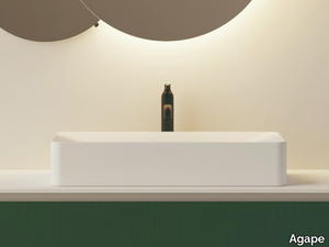 RASO - Countertop rectangular washbasin _ Agape