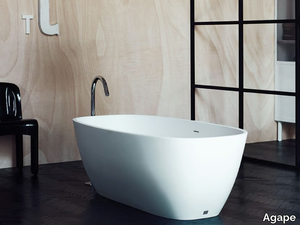 NORMAL - Freestanding oval Cristalplant® bathtub _ Agape