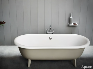 OTTOCENTO - Oval Cristalplant® bathtub on legs _ Agape