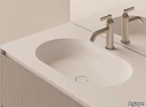 UNDICI - Undermount oval Solid Surface washbasin _ Agape