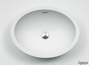 SPOON - Countertop oval Cristalplant® washbasin _ Agape