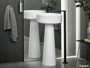 BJHON 1 - Freestanding round Cristalplant® washbasin _ Agape