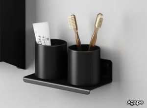 MACH 2 - Wall-mounted stainless steel toothbrush holder _ Agape