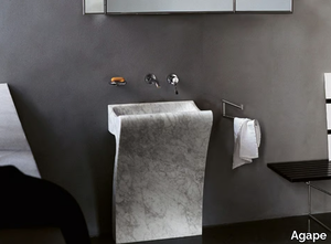 LITO 1 - Rectangular marble washbasin _ Agape