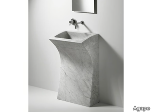 LITO 3 - Freestanding rectangular marble washbasin _ Agape