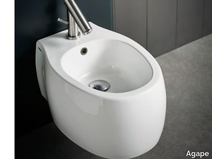 PEAR 2 - Wall-hung ceramic bidet _ Agape