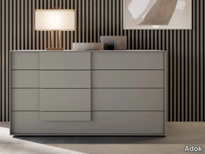 CUBE - Melamine-faced chipboard chest of drawers _ Adok