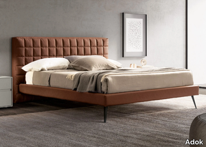 RUBIK - Eco-leather bed with upholstered headboard _ Adok