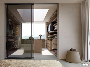 UP&DOWN - Sectional wooden walk-in wardrobe _ Adok