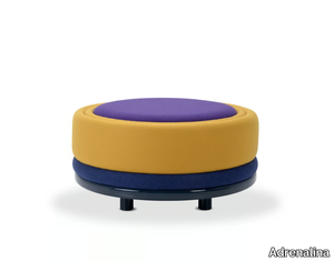 MERCURY - Upholstered round fabric pouf _ Adrenalina