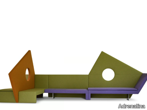 MICROMEGA D11+BK2+DD9 - Sectional high-back fabric sofa _ Adrenalina