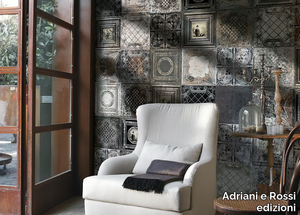 CLASSIC FRAMES - Encaustic effect wallpaper _ Adriani e Rossi edizioni