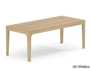 CURVE - Rectangular solid wood table _ Air Division