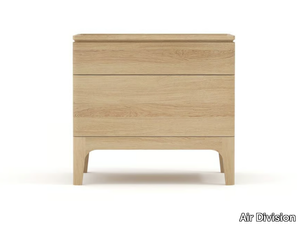 ALLEGRO - Rectangular solid wood bedside table with drawers _ Air Division