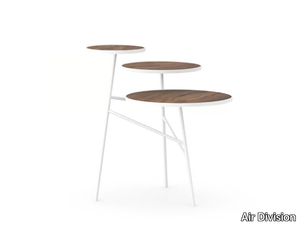 BUBBLE - Metal side table and solid wood top _ Air Division