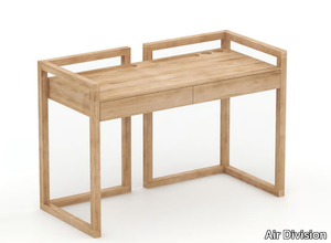 ERNEST - Rectangular solid wood writing desk with drawers _ Air Division