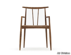 KAY - Solid wood chair with armrests _ Air Division