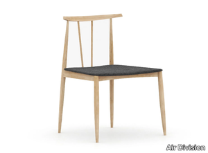 KAY - Solid wood chair with integrated cushion _ Air Division