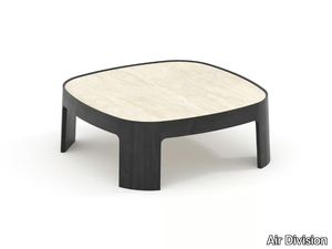 OASIS - Low solid wood and natural stone coffee table _ Air Division