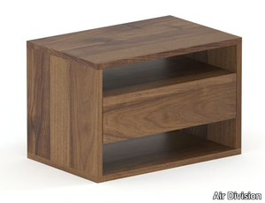 LUMBER - Rectangular solid wood bedside table with drawers _ Air Division