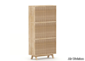 TELEGRAMME - Solid wood highboard with sliding doors _ Air Division