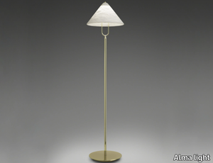 FUJI - Contemporary style LED direct-indirect light alabaster floor lamp _ Alma light