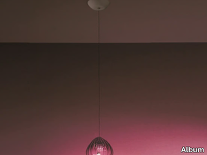 MINI X1 LILIUM - LED Borosilicate glass pendant lamp _ Album