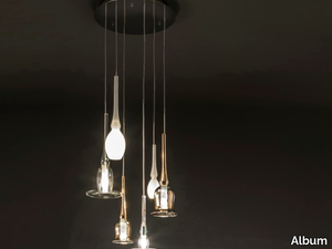 LUMIERA XL X6 BUCANEVE - LED blown glass pendant lamp _ Album