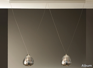 BARRA X2 LILIUM - LED Borosilicate glass pendant lamp _ Album