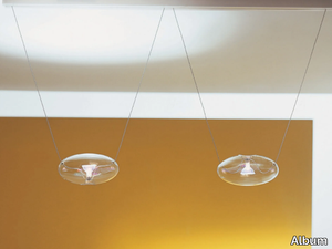 BARRA X2 POPONE - LED Borosilicate glass pendant lamp _ Album