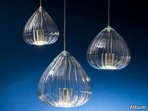 LILIUM XL - LED handmade Borosilicate glass pendant lamp _ Album