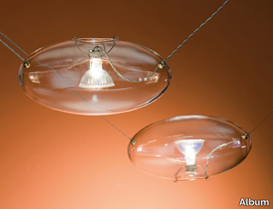 POPONE - LED swivel Borosilicate glass pendant lamp _ Album