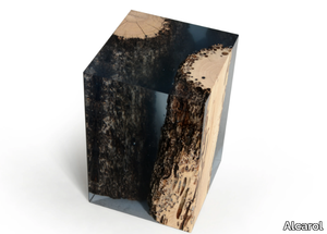 ANCHOR TWIST - Oak and resin stool / coffee table _ Alcarol