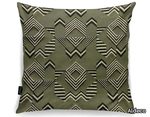 ALBERS Green Gold - Geometric square cushion _ Aldeco