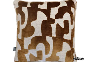 DECOUPÉ VELVET Linen Caramel - Square motif cushion _ Aldeco