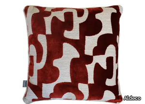 DECOUPÉ VELVET Linen Terracotta - Motif square cushion _ Aldeco