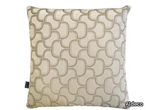 DIGBY VELVET Milky White - Motif square cushion _ Aldeco