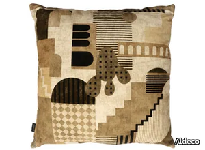 INHAUS VELVET VIRALOFF Toast & Coffee - Motif square cushion _ Aldeco