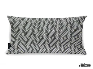 ON WEAVING Gray Oyster - Geometric rectangular cushion _ Aldeco