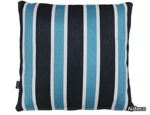 CABANA Cyanotype Blue - Striped square cushion _ Aldeco