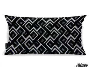 ANNI JACQUARD VELVET Black Linen - Cushion _ Aldeco